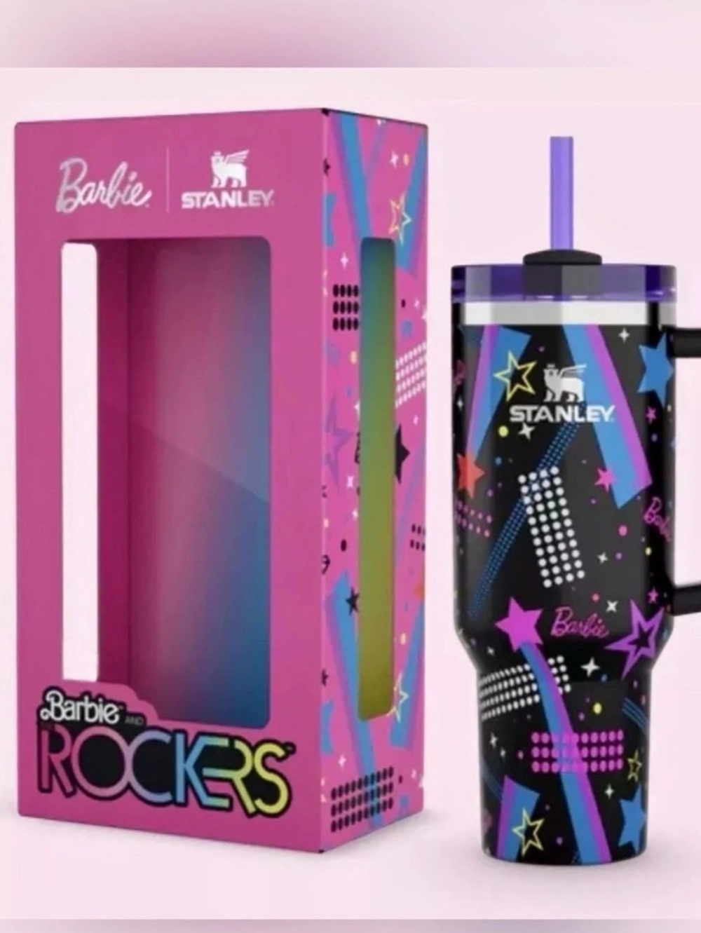 Stanley x Barbie '80s Rockers Quencher H2.0 FlowState Tumbler 40 oz Tumbler